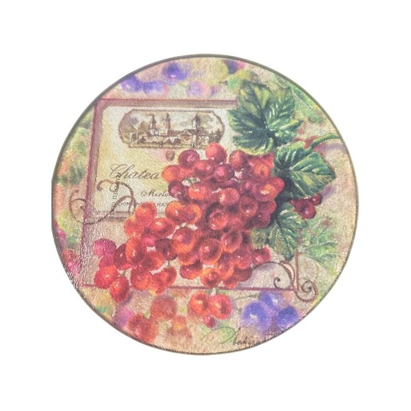 Grapes Wine Themed Kitchen Lot Glass Trivet Stopper Sign Resin Basket - Picture 2 of 16